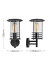 ValueLights Dorset Black Outdoor Wall Lantern - One Size Image 5