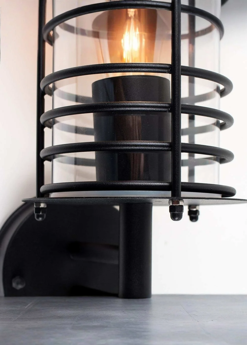 ValueLights Dorset Black Outdoor Wall Lantern - One Size Image 4