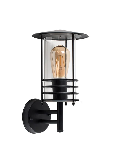 ValueLights Dorset Black Outdoor Wall Lantern - One Size Image 2