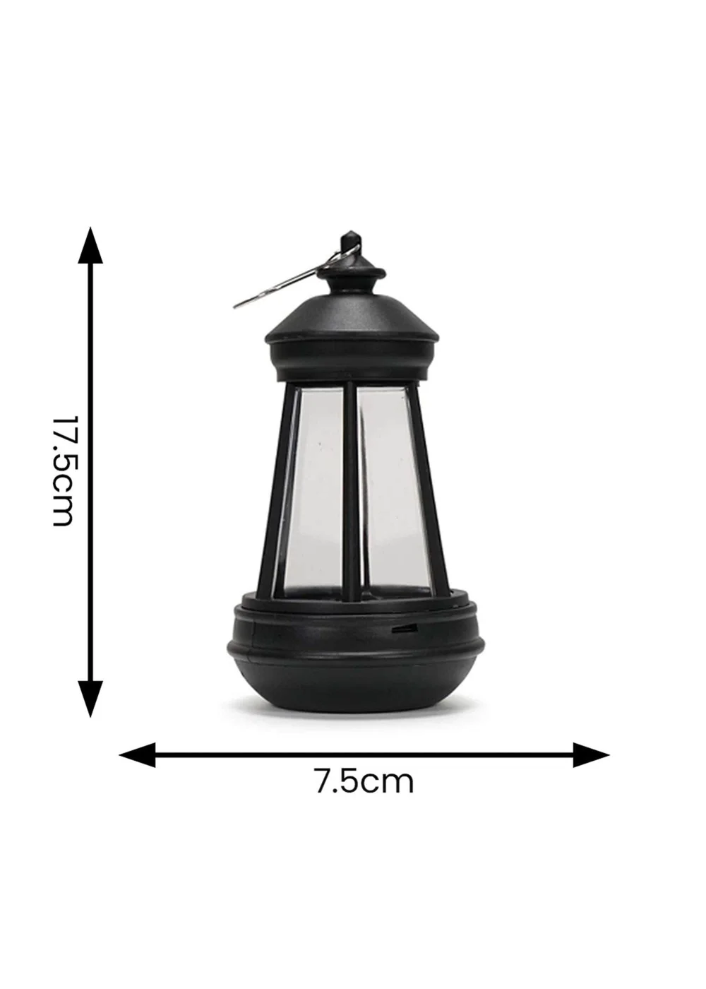 ValueLights 4 pack Black Solar Lanterns - One Size Image 5