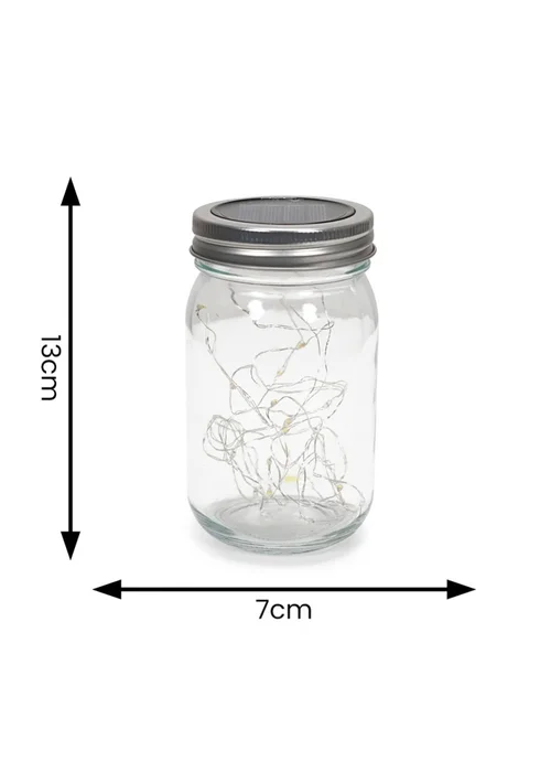 ValueLights 2 Pack Solar Powered Jars with Fairy Lights - One Size Image 5