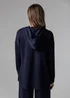 French Connection Navy Luxe Oversized Drawcord Hoody - M Image 2