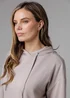 French Connection Beige Luxe Oversized Drawcord Hoody - XS Image 5