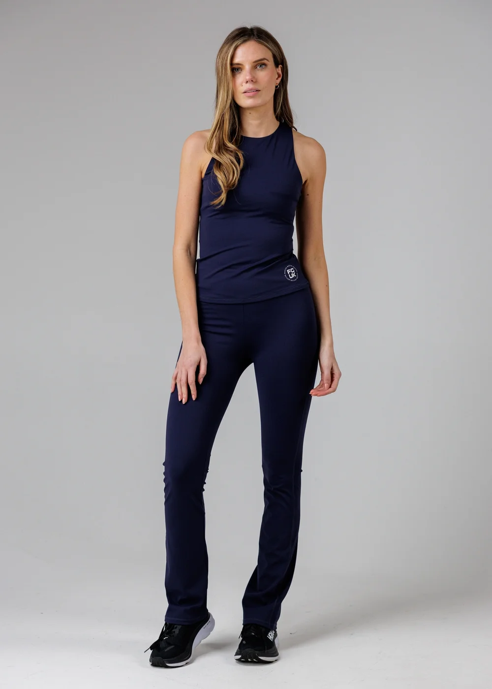 French Connection Navy Wrap Front FCUK Stretch Yoga Pant - L Image 3