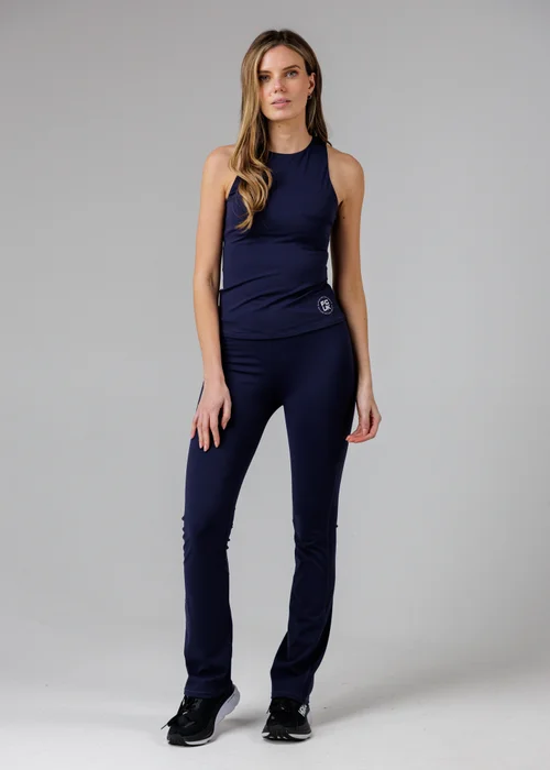 French Connection Navy Wrap Front FCUK Stretch Yoga Pant - L Image 3