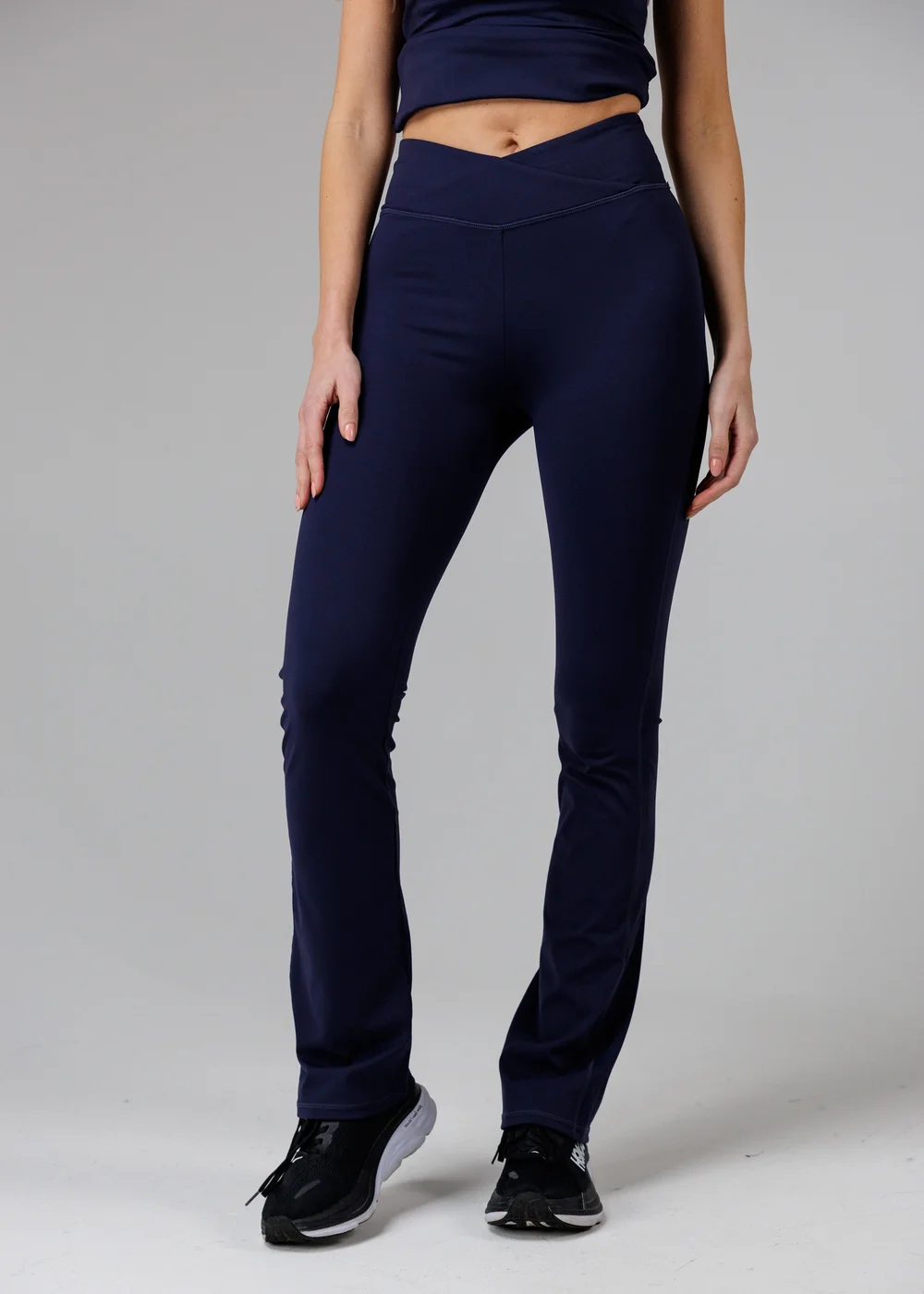 French Connection Navy Wrap Front FCUK Stretch Yoga Pant - L Image 1