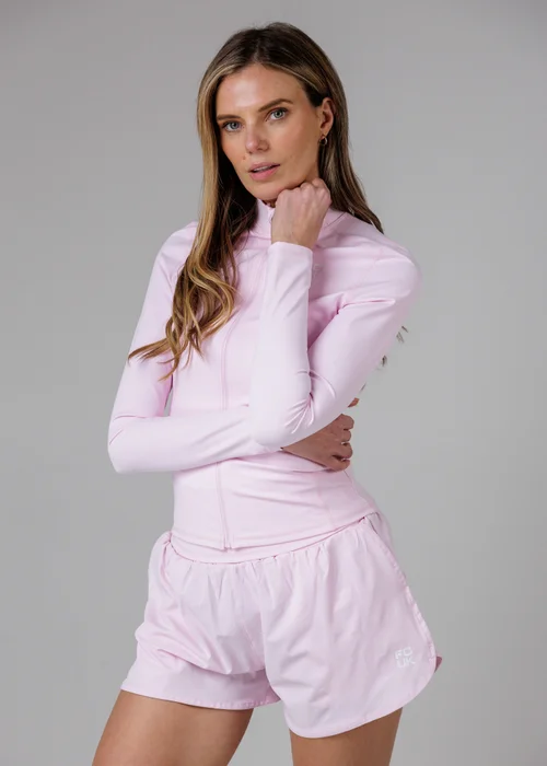 French Connection Pink Zip Up High Neck Slim Fit FCUK Sports Jacket - XS Image 1