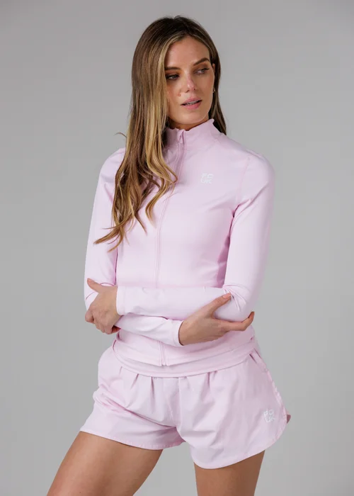 French Connection Pink Zip Up High Neck Slim Fit FCUK Sports Jacket - XS Image 5