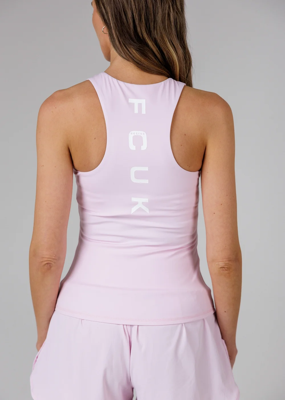 French Connection Pink FCUK Sports Racer Tank Top - L Image 2