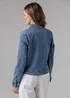 French Connection Blue Cotton Blend Slim Fit Denim Jacket - XS Image 2