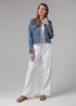 French Connection Blue Cotton Blend Slim Fit Denim Jacket - XS Image 4