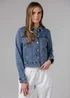 French Connection Blue Cotton Blend Slim Fit Denim Jacket - XS Image 1