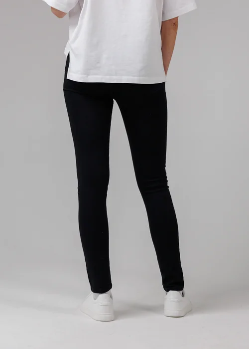 French Connection Black Cotton Blend Stretch High Rise Skinny Denim Jeans - 14 Image 2