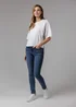 French Connection Blue Cotton Blend Stretch High Rise Skinny Denim Jeans - 16 Image 4
