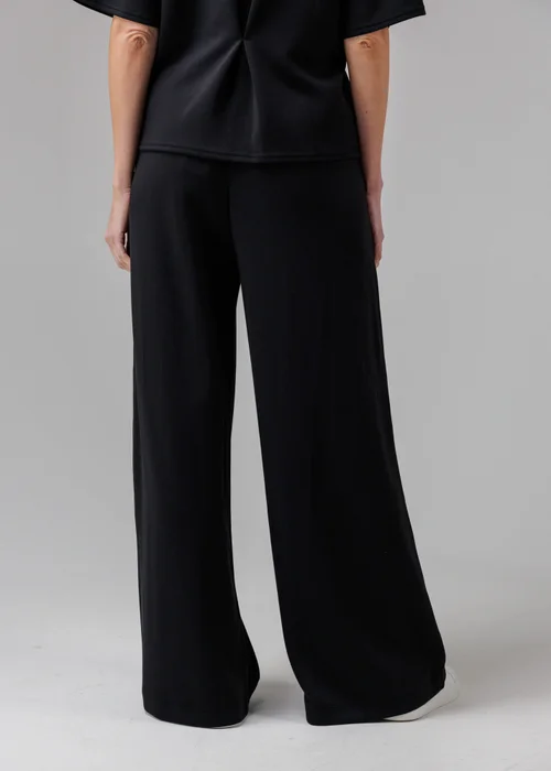 French Connection Black Luxe Wide Leg Draped Trouser - XL Image 2