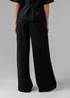 French Connection Black Luxe Wide Leg Draped Trouser - XL Image 2