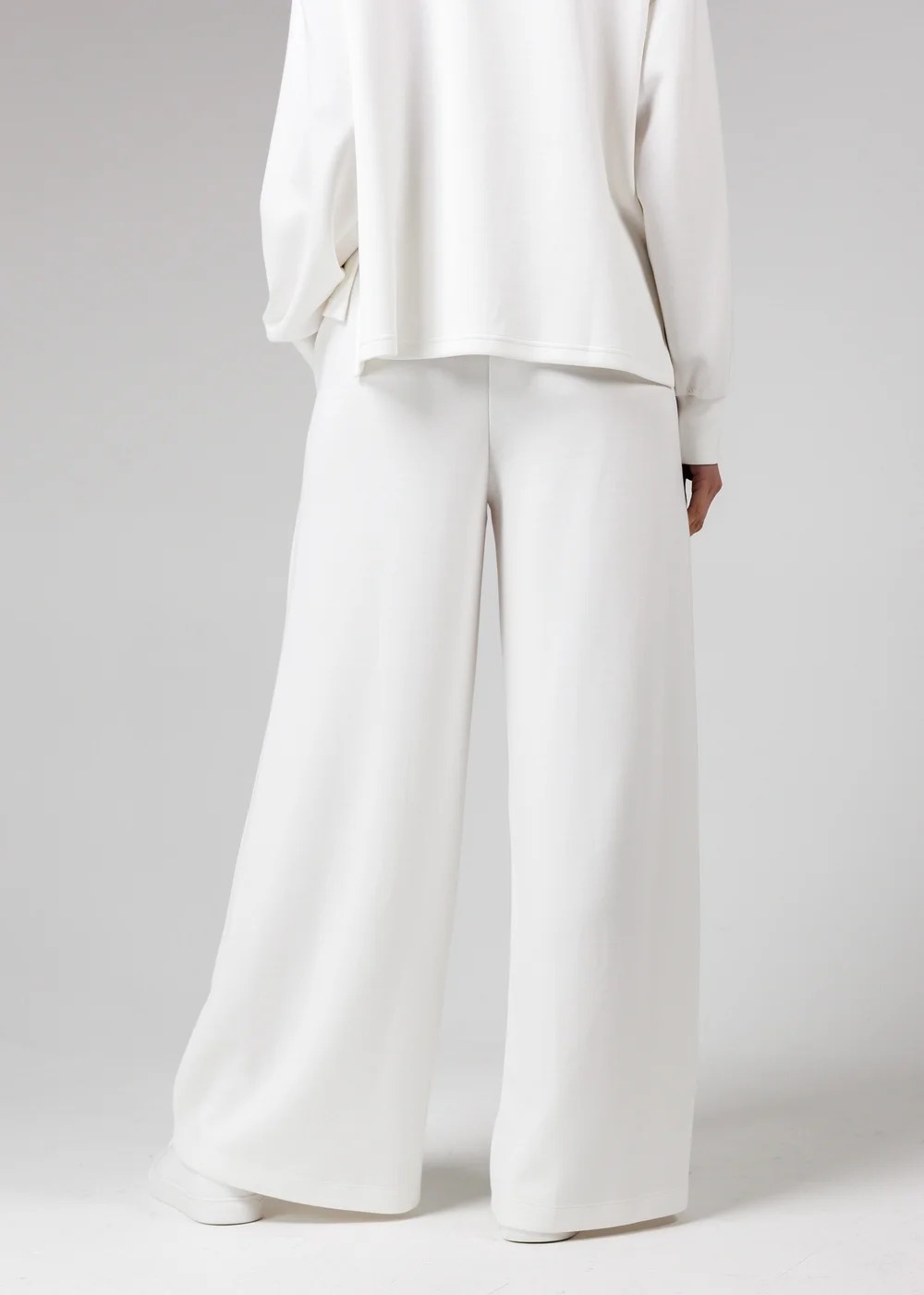 French Connection White Luxe Wide Leg Draped Trouser - M Image 2