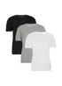 French Connection Black 3 Pack Cotton Crew Neck Logo Short Sleeve T-Shirts - L Image 1