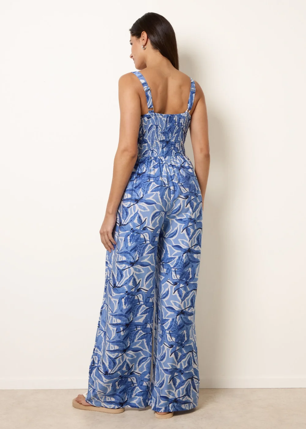 Blue Vanilla Navy Tie Front Jumpsuit - L Image 4