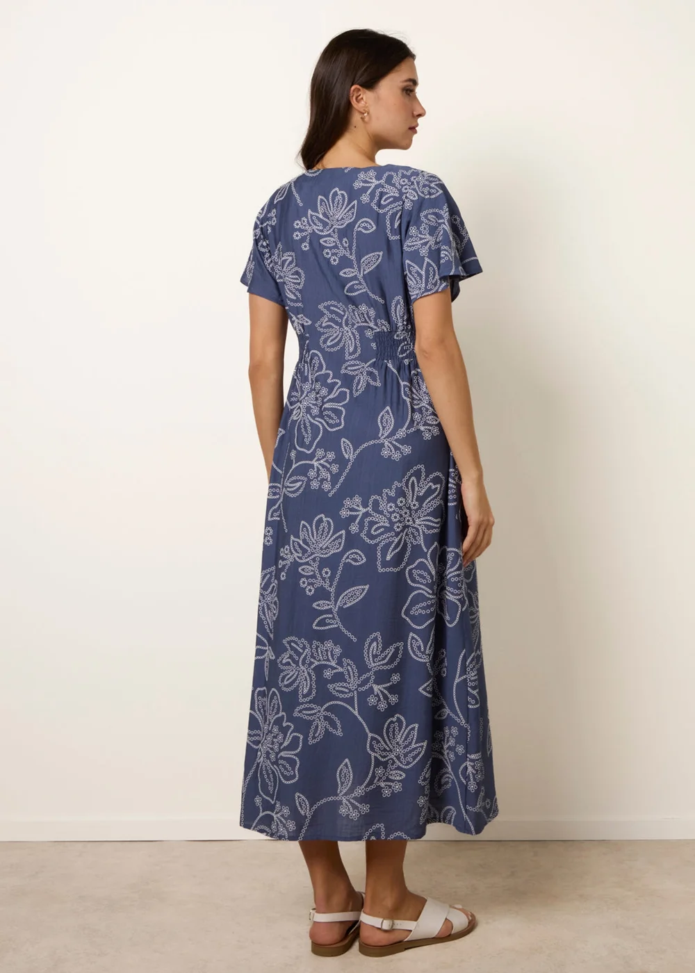Blue Vanilla Blue Button Front Midi Dress - S Image 5