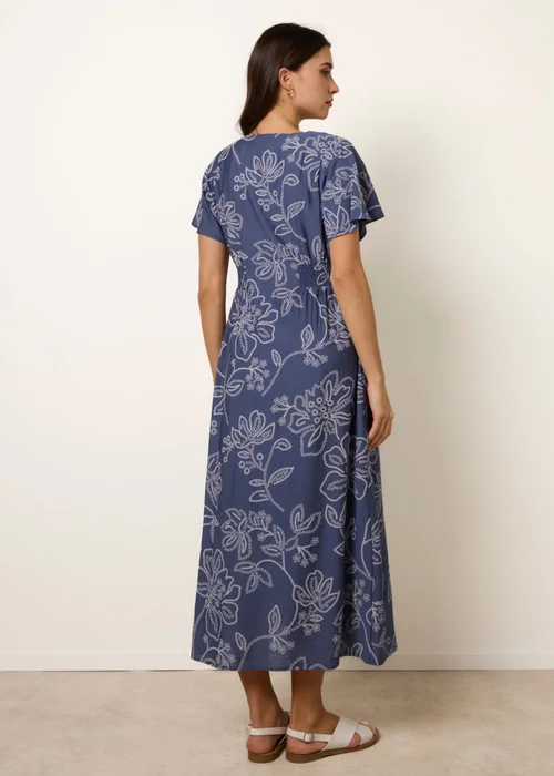 Blue Vanilla Blue Button Front Midi Dress - S Image 5