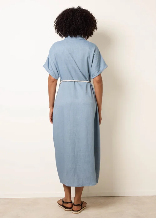 Blue Vanilla Blue Floral Cutwork Embroidery Dress - S Image 4