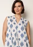 Blue Vanilla Navy Floral Print A Line Dress - M/L Image 2