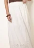 Blue Vanilla White Crochet Detailed Maxi Skirt - S Image 3