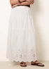 Blue Vanilla White Crochet Detailed Maxi Skirt - S Image 2