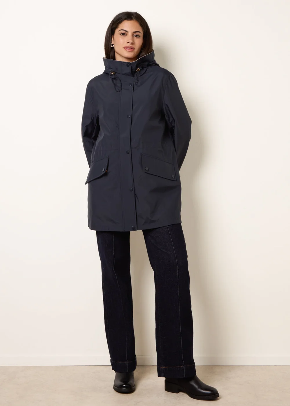 Blue Vanilla Navy Reversible Raincoat - L Image 3