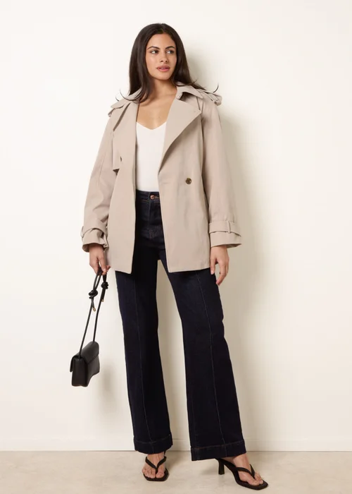 Blue Vanilla Stone Short Trench Coat - L Image 2