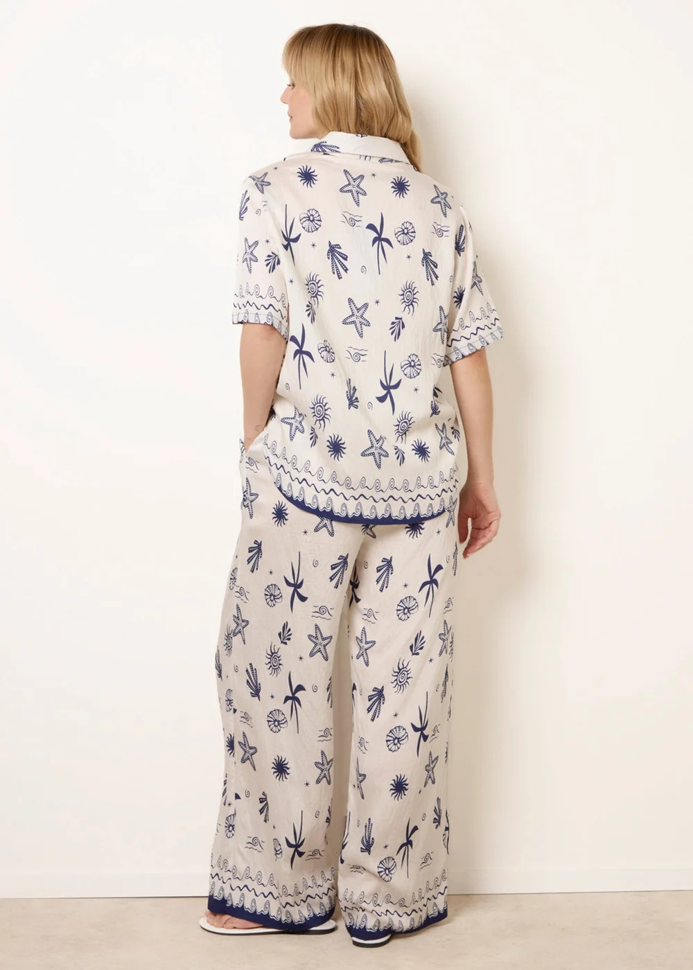 Blue Vanilla Navy Co-Ord Set With Marine-Inspired Print - M/L Image 4