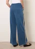 Blue Vanilla Blue Stripe Trousers With Elasticated Waist - M Image 5