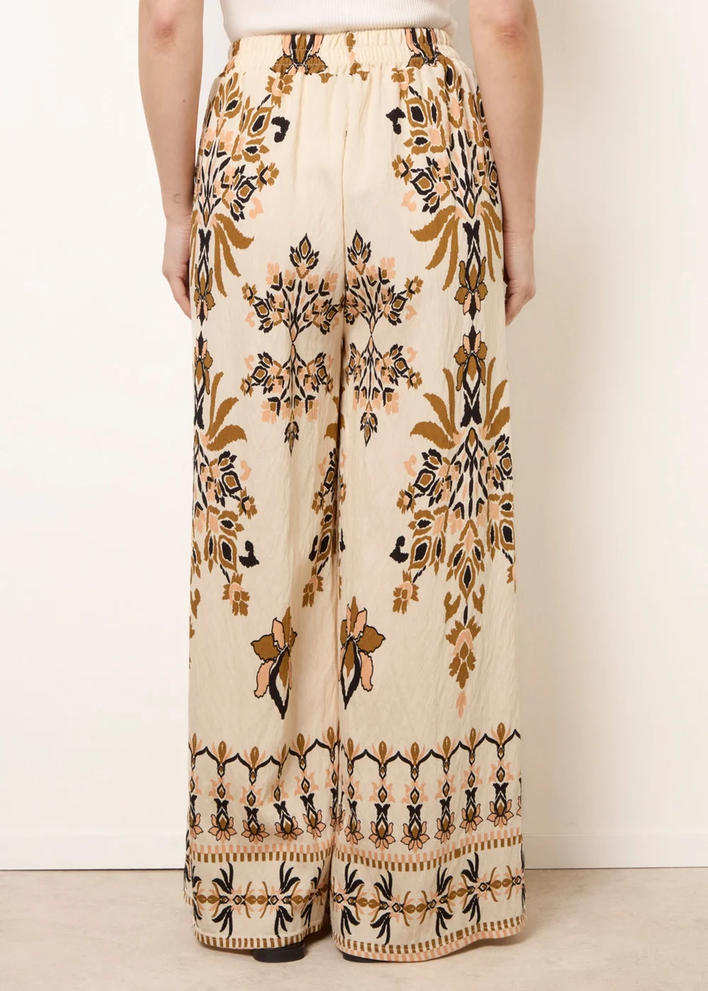 Blue Vanilla Brown Drawstring Waist Wide Leg Pants - S/M Image 4