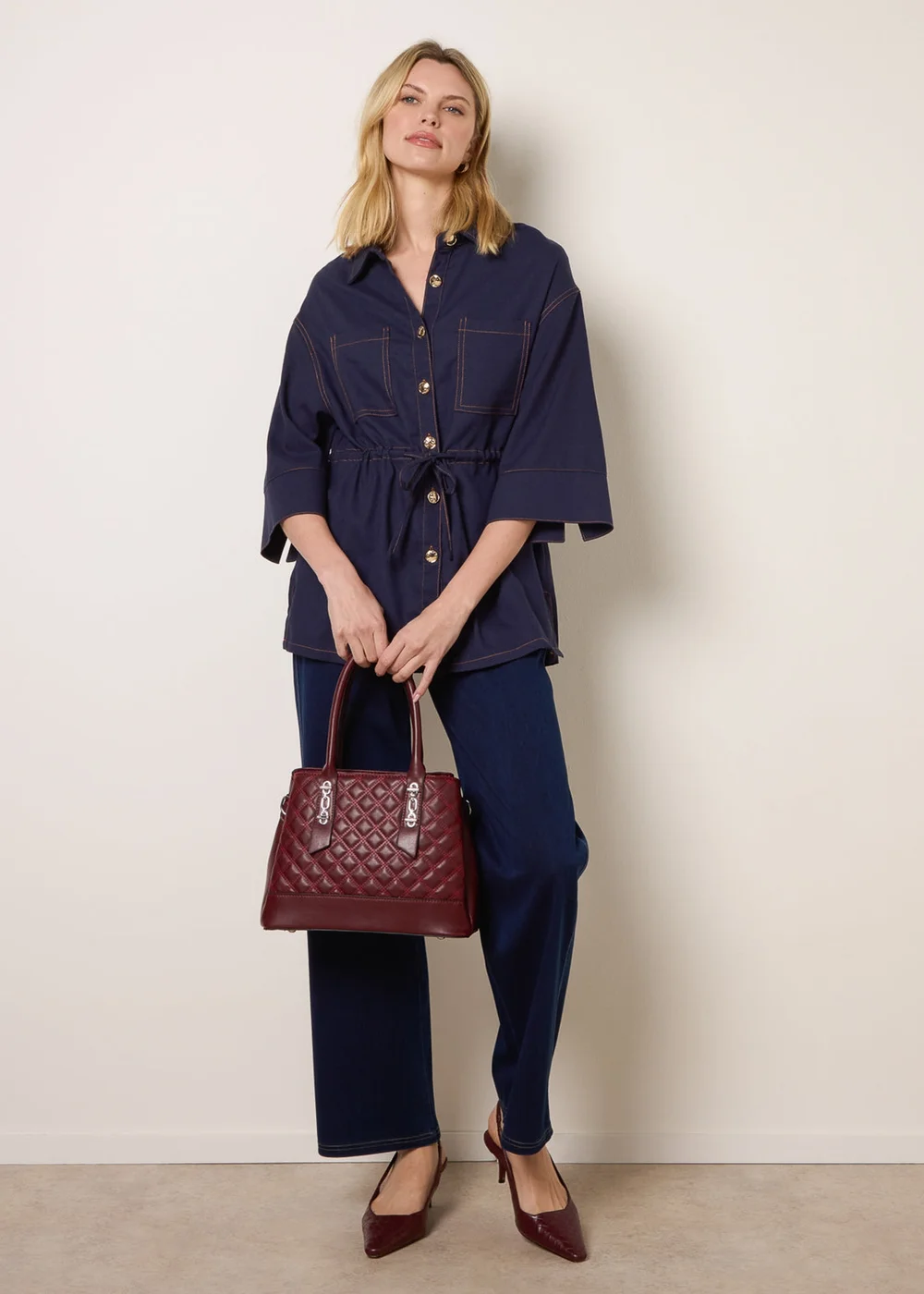 Blue Vanilla Navy Denim Shirt Jacket - M Image 4