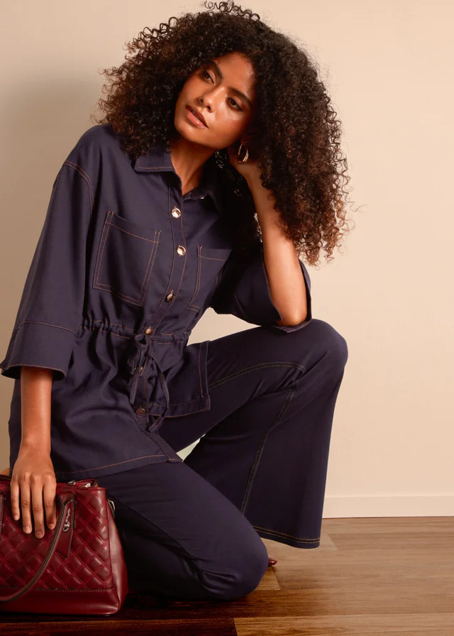 Blue Vanilla Navy Denim Shirt Jacket