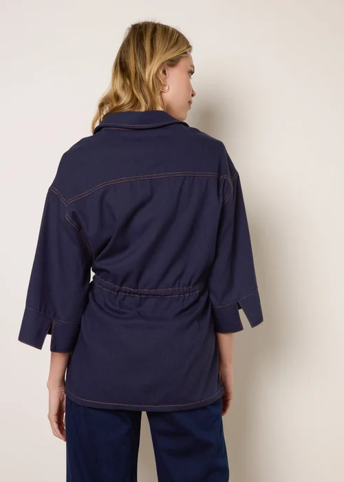 Blue Vanilla Navy Denim Shirt Jacket - M Image 5