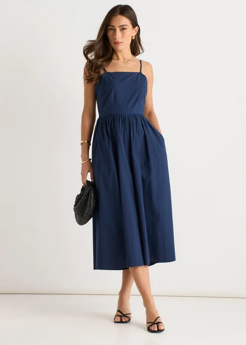 Gini London Navy Wide Leg Strappy Jumpsuit - 10 Image 1