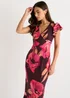 Gini London Brown Ruffle Sleeve Floral Maxi Dress - 14 Image 3
