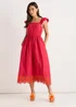 Gini London Pink Ruffle Sleeves Broderie Sun Dress - 8 Image 1