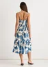 Gini London Blue Floral Linen Mix Cami Dress - 8 Image 2