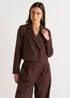 Gini London Brown Double Breasted Linen Jacket - 16 Image 3