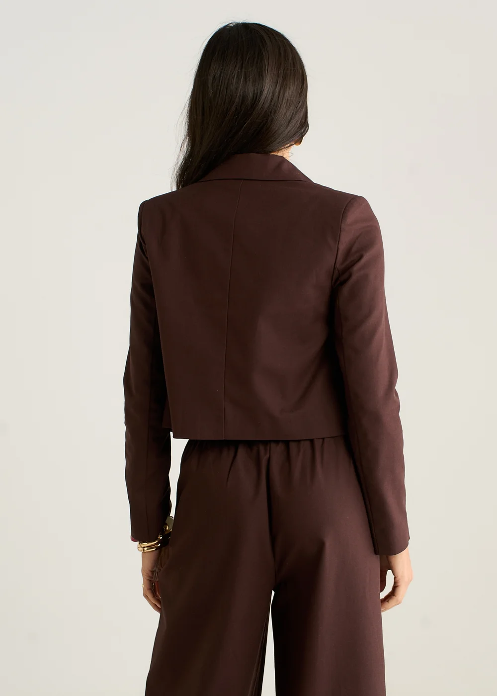 Gini London Brown Double Breasted Linen Jacket - 16 Image 2