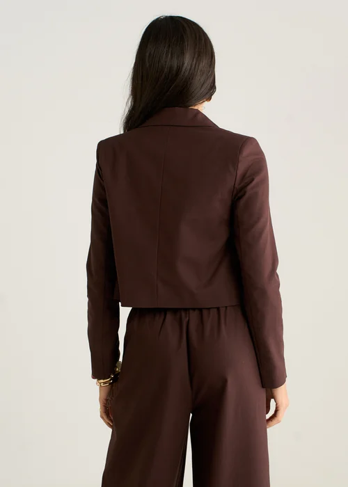 Gini London Brown Double Breasted Linen Jacket - 16 Image 2