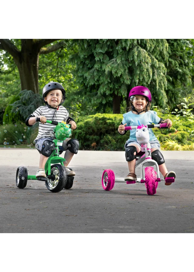 Xootz Bubble Go Unicorn Trike with Detachable Bubble Machine White