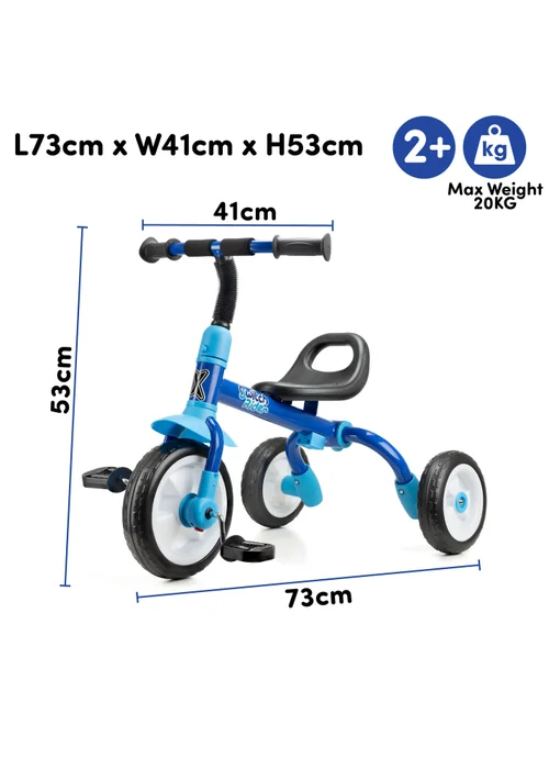 Xootz Switch Rider 5 in 1 Folding Balance Trike Blue - One Size Image 5