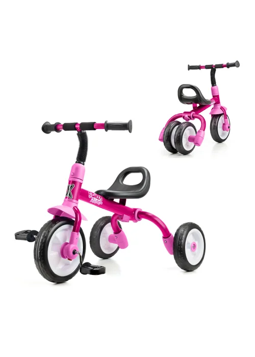 Xootz Switch Rider 5 in 1 Folding Balance Trike Pink - One Size Image 2