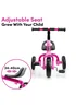 Xootz Switch Rider 5 in 1 Folding Balance Trike Pink - One Size Image 4