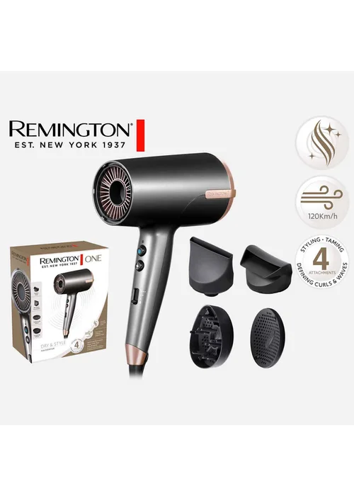 Remington Grey One Dry & Style Hairdryer - One Size Image 2