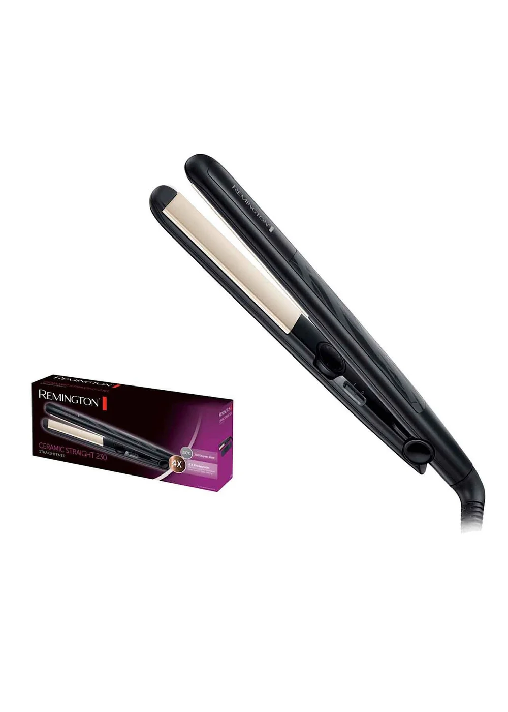 Remington Black Ceramic Straight 230 Straightener - One Size Image 1